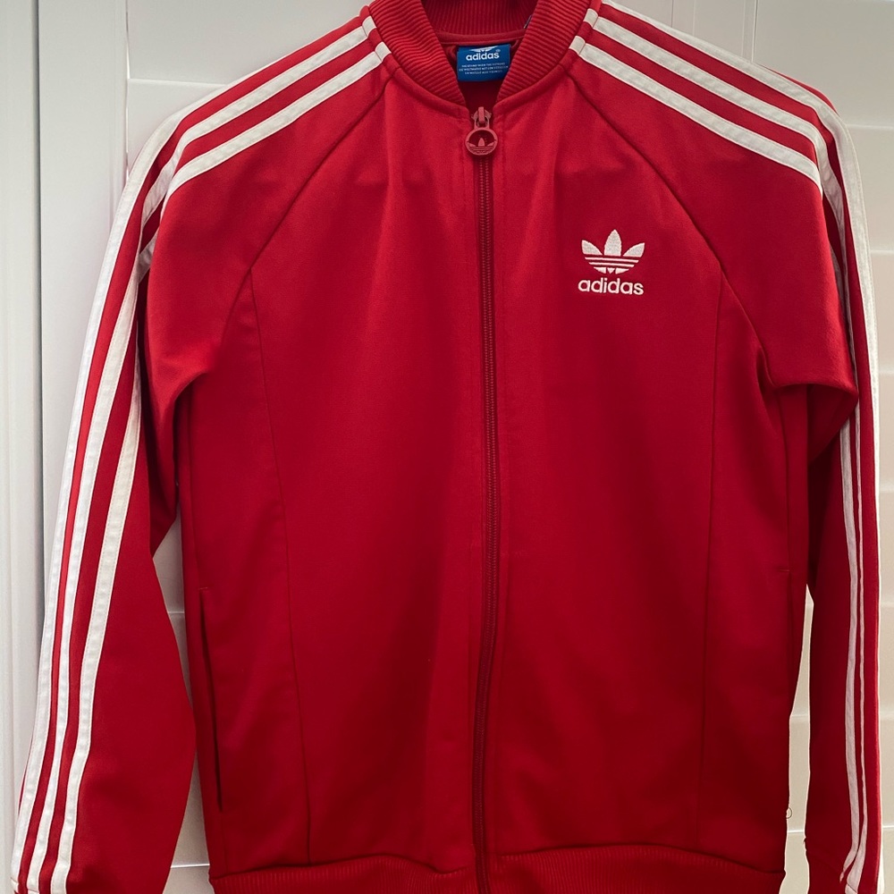 ADIDAS Red Track Suit Jacket UK 11-12Y USM